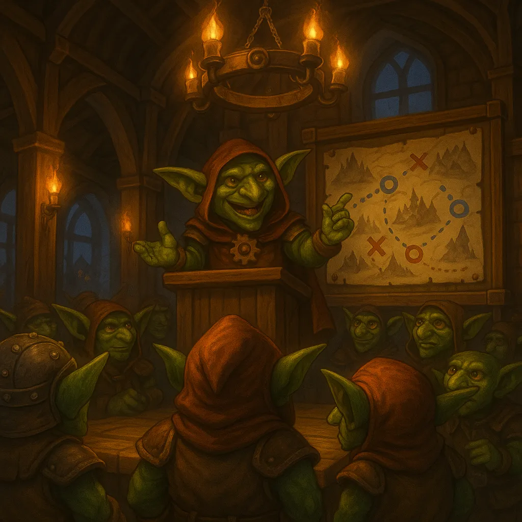 Gear Goblins guild and social screen with party members